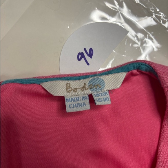 Boden Suzie Drop Waist Dress Size 8 Barbie Pink 3/4 Sleeve Ponte Knit - Picture 5 of 6